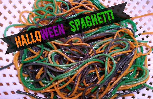Halloween Spaghetti for Sensory Play Halloween Spaghetti for Sensory Play