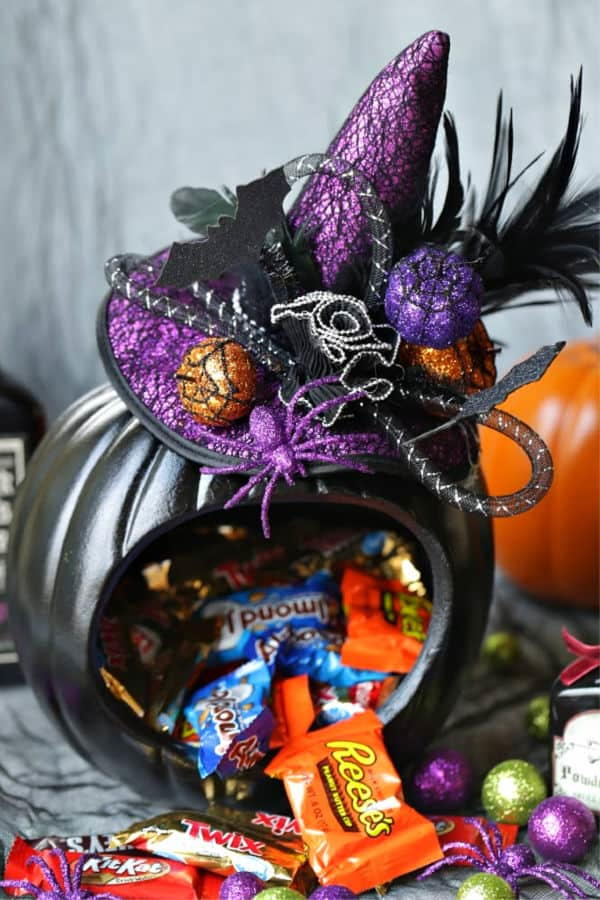 Witch Pumpkin Candy Holder