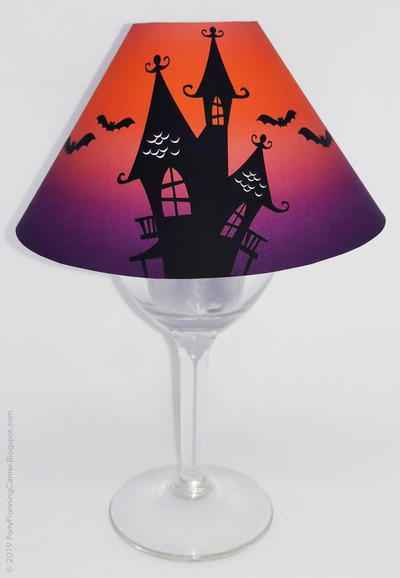 Haunted House Wineglass Lampshade