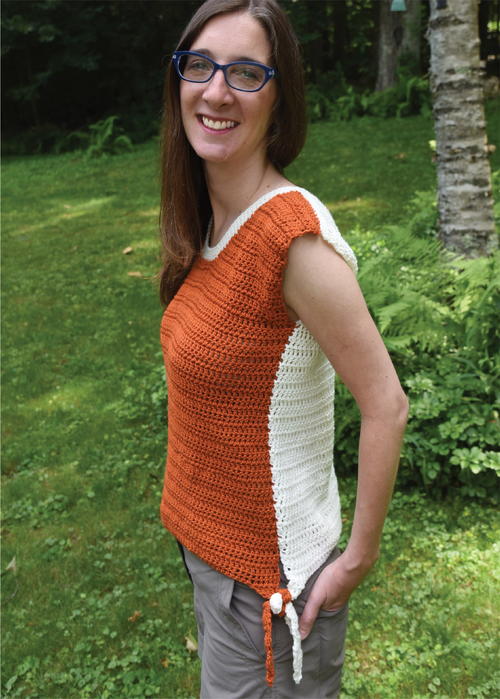 Two Tone Tee With Ties Two Tone Tee With Ties