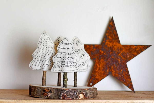 Scandinavian Felt Tree Decoration Scandinavian Felt Tree Decoration