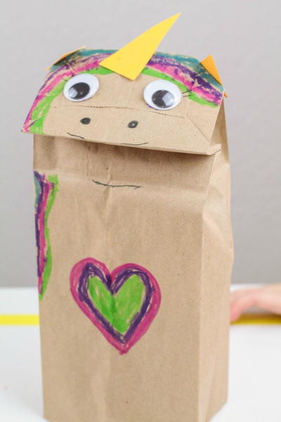 Easy Unicorn Paper Bag Craft for Preschoolers Easy Unicorn Paper Bag Craft for Preschoolers