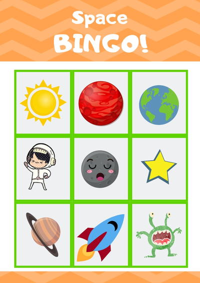 Free Printable Outer Space Bingo Game Free Printable Outer Space Bingo Game