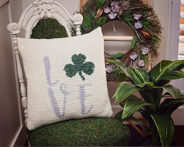 St Patricks Shamrock Pillow St. Patrick's Shamrock Pillow