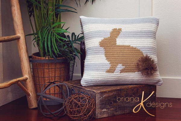 Fluffy Bunny Crochet Pillow Fluffy Bunny Crochet Pillow