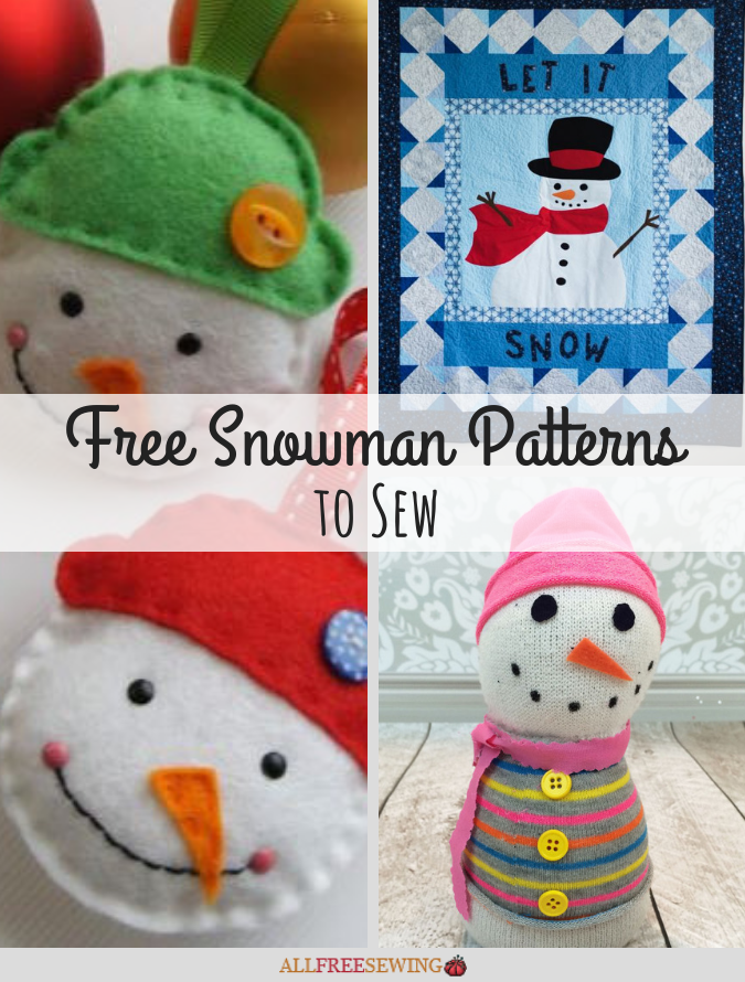 15 Free Snowman Patterns To Sew Allfreesewing Com