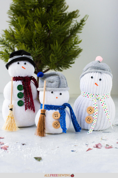 Easy Sock Snowman Tutorial Easy Sock Snowman Tutorial