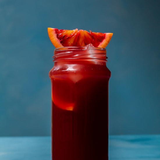 Pickle Blood Orange Americano Cocktail Pickle Blood Orange Americano Cocktail