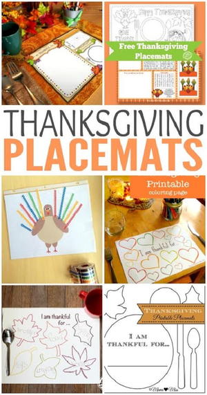 Free Printable Thanksgiving Placemats Free Printable Thanksgiving Placemats