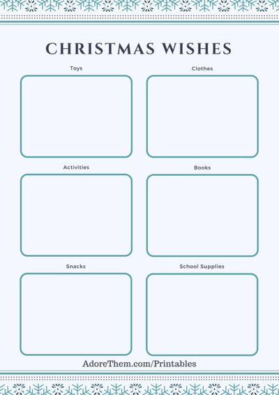 Printable Christmas Wish List for Kids Printable Christmas Wish List for Kids