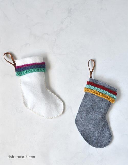 Mini Felt Hand Sewn Christmas Stockings Mini Felt Hand Sewn Christmas Stockings