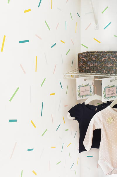 DIY Confetti Washi Tape Accent Wall