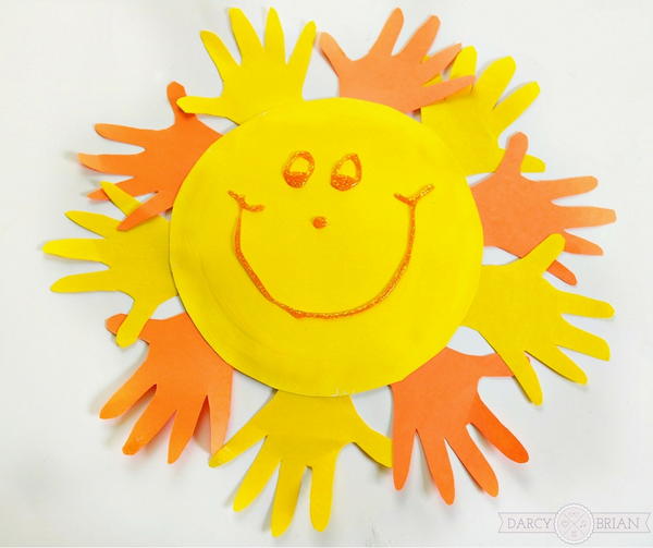 Fun and Easy Handprint Sun Paper Plate Preschool Craft Fun and Easy Handprint Sun Paper Plate Preschool Craft