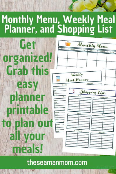 Printable Meal Planner Printable Meal Planner