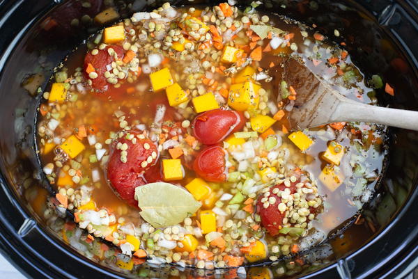 Slow Cooker Lentil Butternut Squash Soup Slow Cooker Lentil Butternut Squash Soup