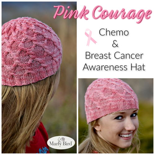 Pink Courage Chemo and Breast Cancer Awareness Hat Pink Courage Chemo and Breast Cancer Awareness Hat