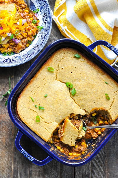 Ground Beef Casserole with Cornbread Crust Ground Beef Casserole with Cornbread Crust