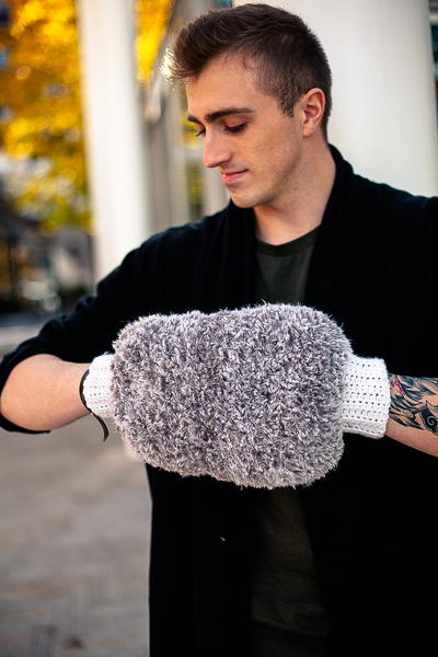 Crochet Fuzzy Muff Crochet Fuzzy Muff