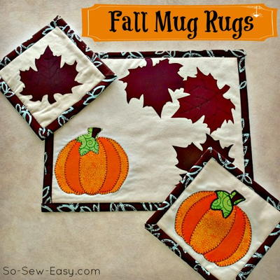 Autumn or Fall mug rug pattern Autumn or Fall mug rug pattern