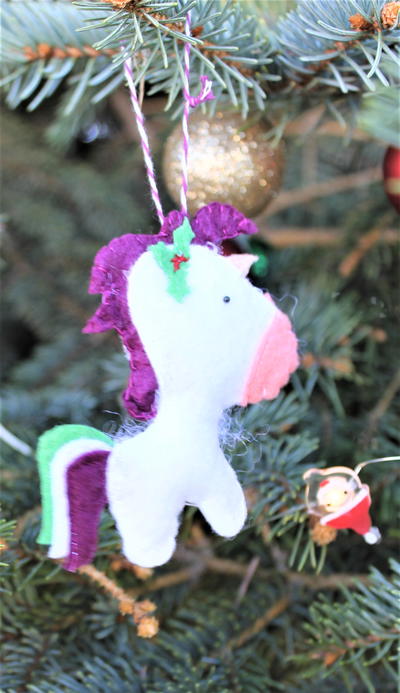 Felt Unicorn Ornament Felt Unicorn Ornament