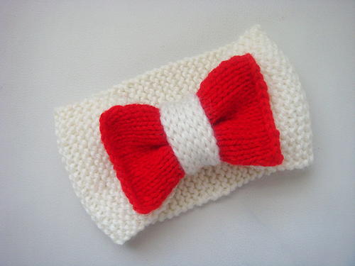 Cute Bow Garter Stitch Headband Cute Bow Garter Stitch Headband