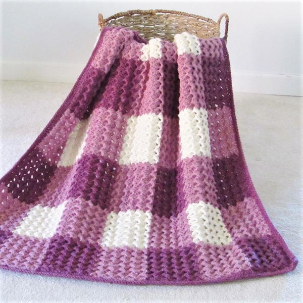 Crystal Waves Gingham Blanket