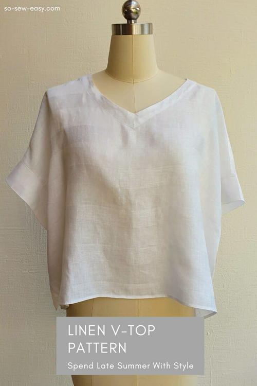 Linen V-Top Pattern Linen V-Top Pattern