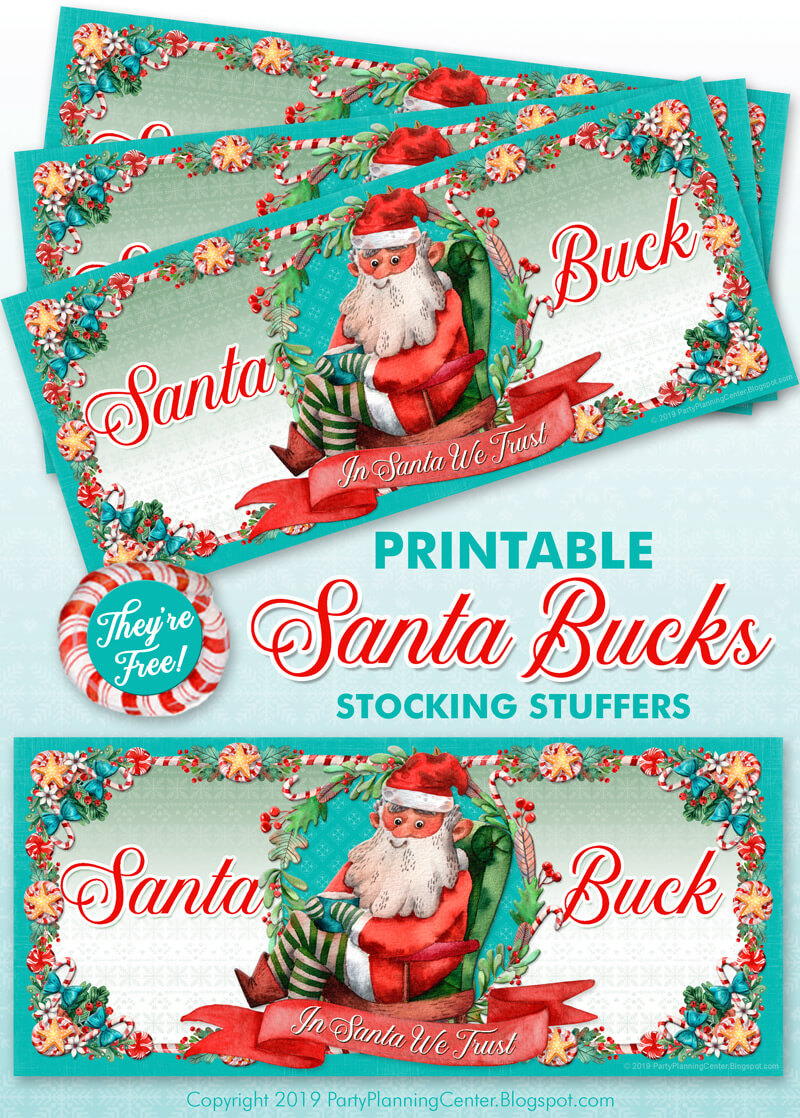 Santa Bucks Printable Printable World Holiday