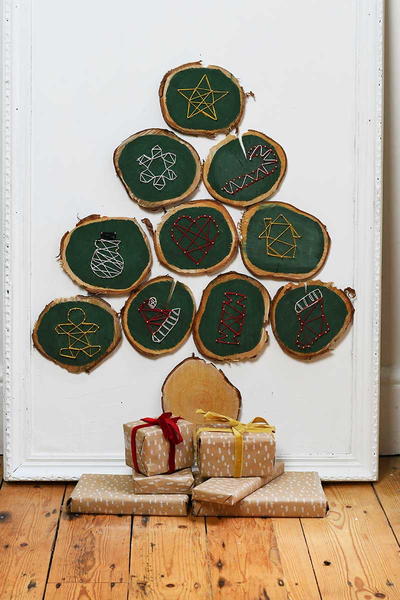 Boho Wood slice Christmas tree Boho Wood slice Christmas tree