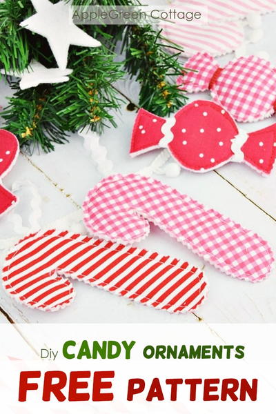 Sweet DIY Candy Ornaments - 2 FREE Templates!