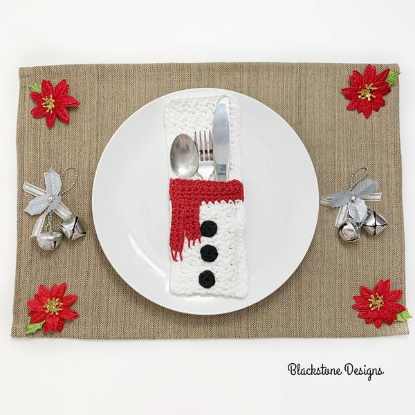 Snowman Belly Flatware Holder Snowman Belly Flatware Holder