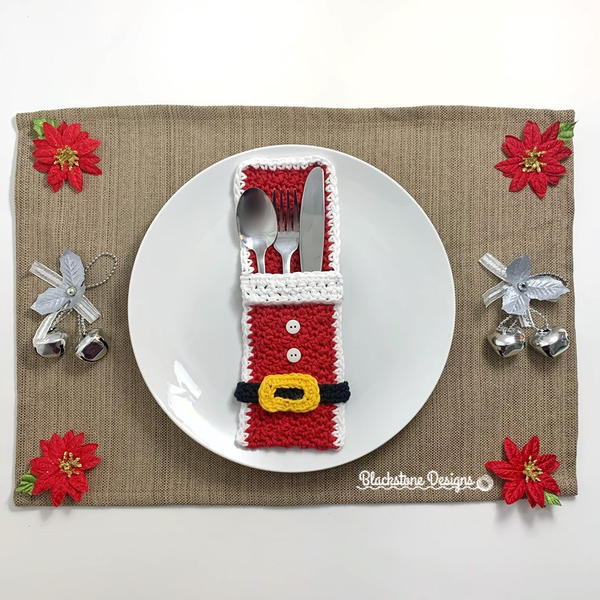 Santa Belly Flatware Holder Santa Belly Flatware Holder