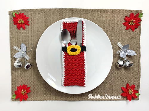 Santa Belly Flatware Holder Santa Belly Flatware Holder