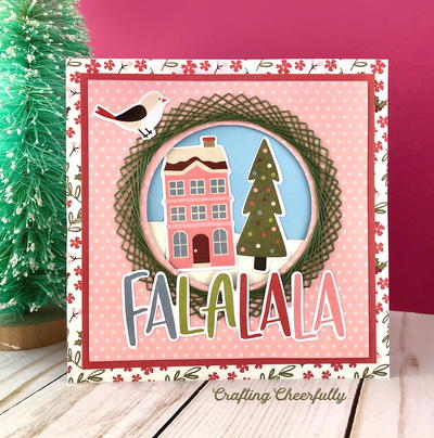 Embroidered Wreath Holiday Card