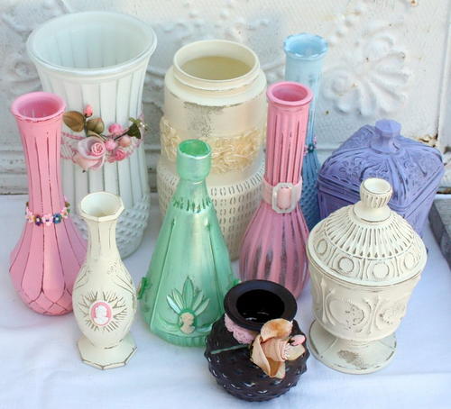 Upcycled Flea Market Glass Vases Upcycled Flea Market Glass Vases