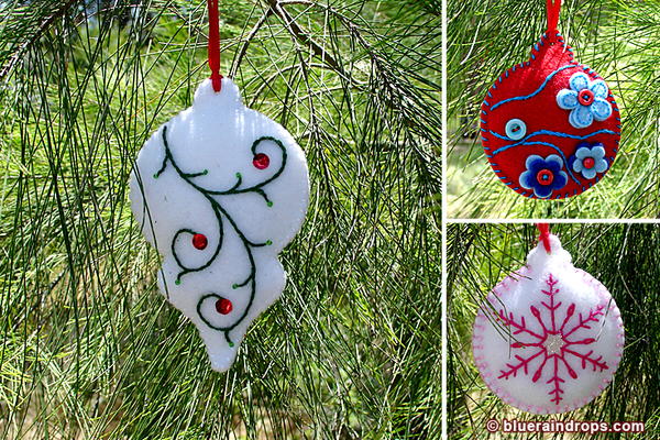 Felt Christmas Baubles Felt Christmas Baubles