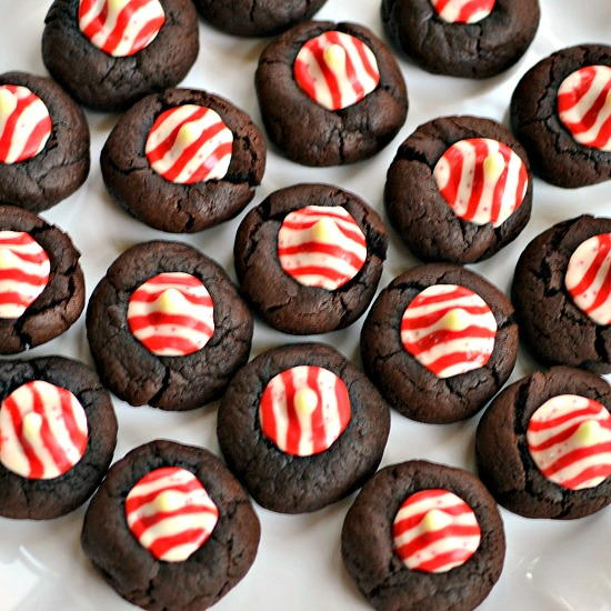 Peppermint Chocolate Thumbprint Cookies Peppermint Chocolate Thumbprint Cookies