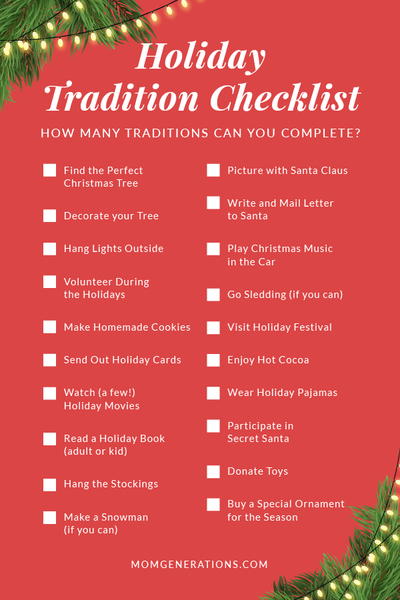 Holiday Tradition Checklist