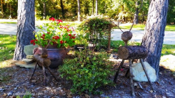 Pottery Barn Knockoff: Outdoor Wood Deer