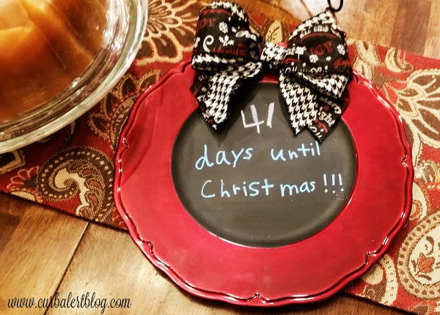 Christmas Countdown Plate Christmas Countdown Plate