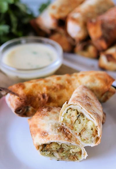 TURKEY STUFFING AIR FRYER EGG ROLLS TURKEY & STUFFING AIR FRYER EGG ROLLS