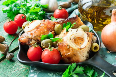 Roasted Chicken with Bread and Garlic Roasted Chicken with Bread and Garlic