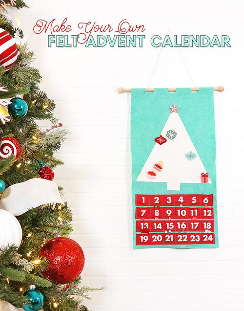 Christmas Tree Felt Advent Calendar DIY