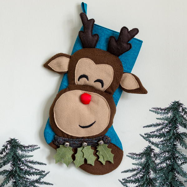 Rudolph Christmas Stocking Pattern Rudolph Christmas Stocking Pattern