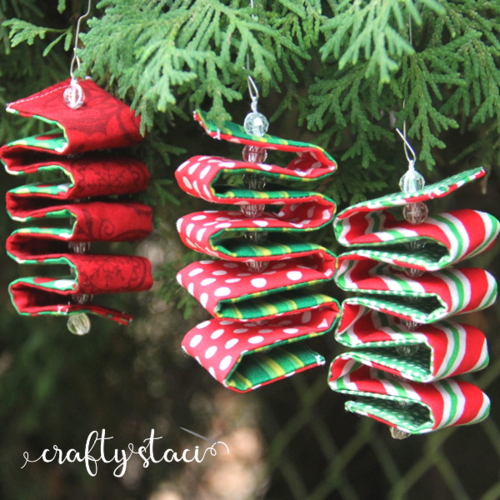 Fabric Ribbon Candy Ornament Fabric Ribbon Candy Ornament
