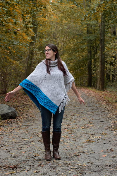 Misty Grey Tunisian Poncho Misty Grey Tunisian Poncho