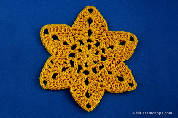 Six pointed Star Crochet Motif Six pointed Star Crochet Motif