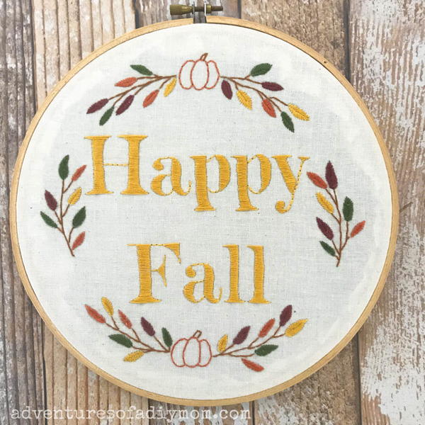 Fall Embroidery Pattern Fall Embroidery Pattern