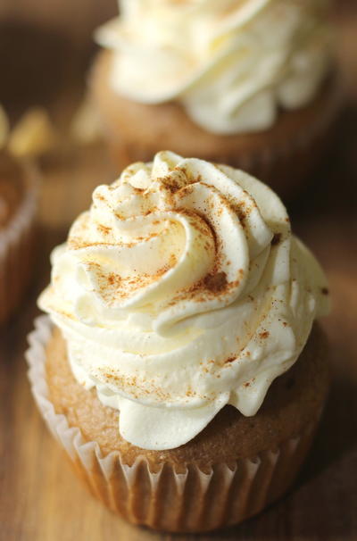 Coquito Cupcakes with Coquito Whipped Cream Icing