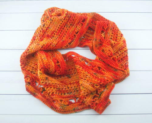 Flames Forever Crochet Infinity Scarf Flames Forever Crochet Infinity Scarf